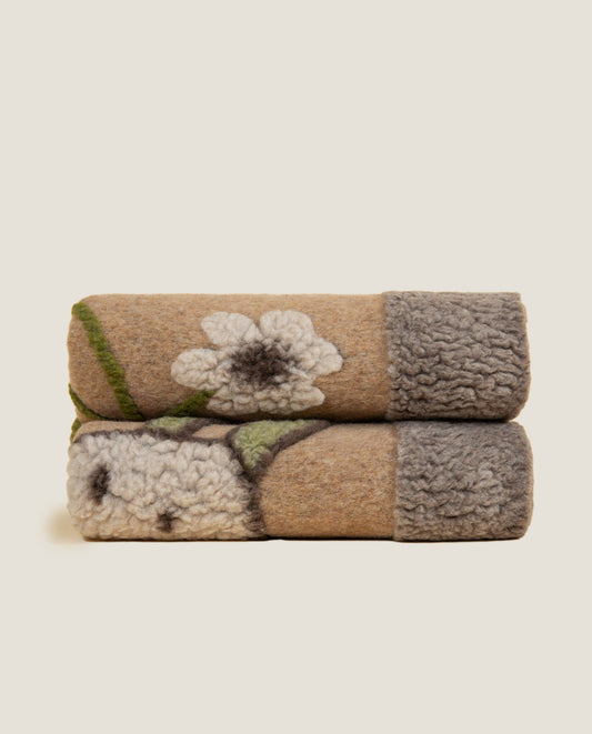 Plaid in lana cotta merinos 4 colori