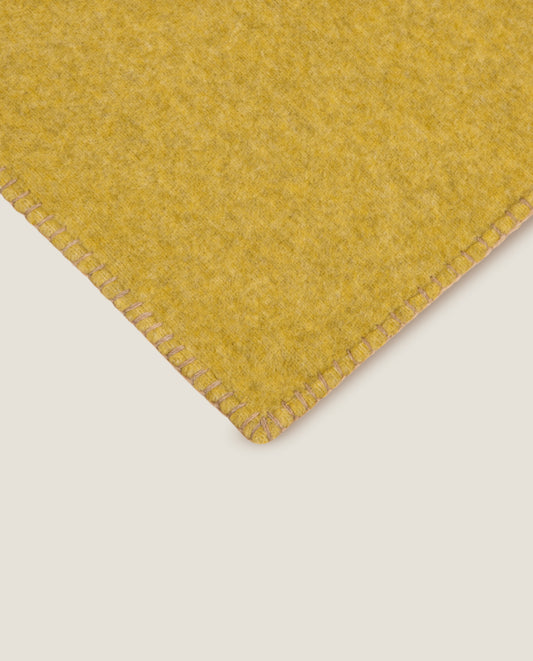 plaid in soft bamboo grs con punto cavallo sellerie color olio