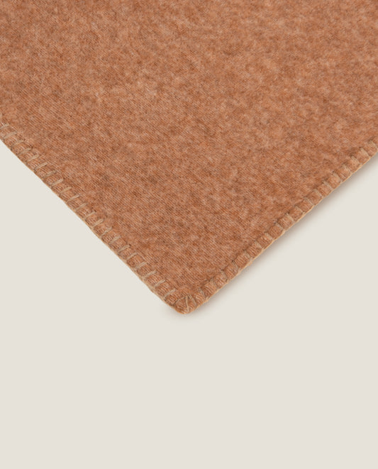 plaid in soft bamboo grs con punto cavallo sellerie color coffee&milk