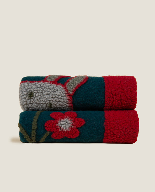 Plaid in lana cotta merinos 4 colori