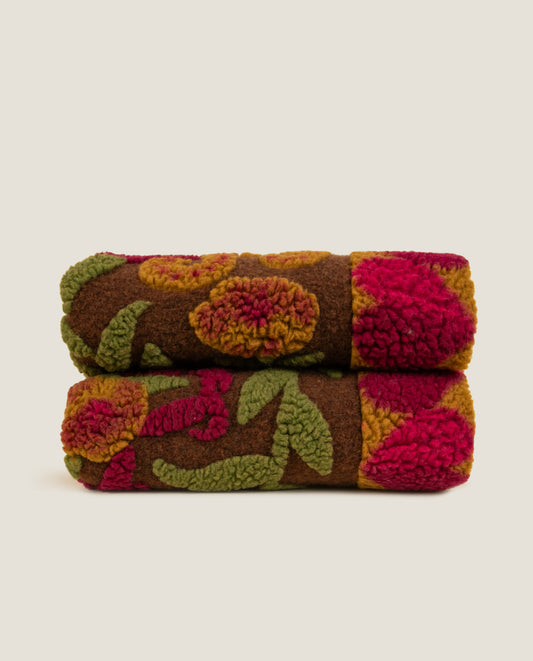 Spanish Rose - Plaid in Lana Cotta Merinos Certificata Woolmark