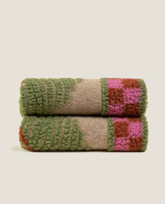 Plaid in lana cotta merinos 4 colori