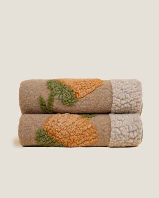 Plaid in lana cotta merinos 4 colori