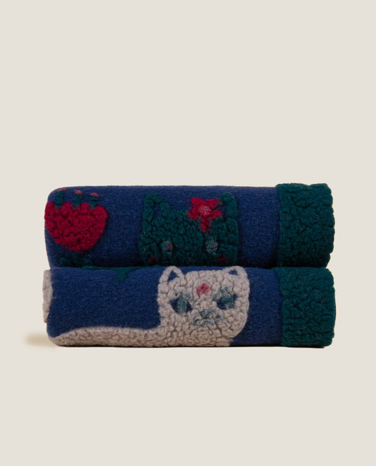 Plaid in lana cotta merinos 4 colori