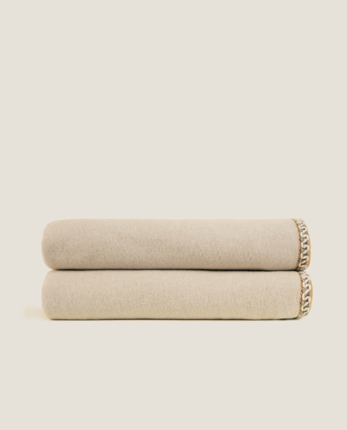 plaid in soft bamboo grs con cornice cocò color nocciola