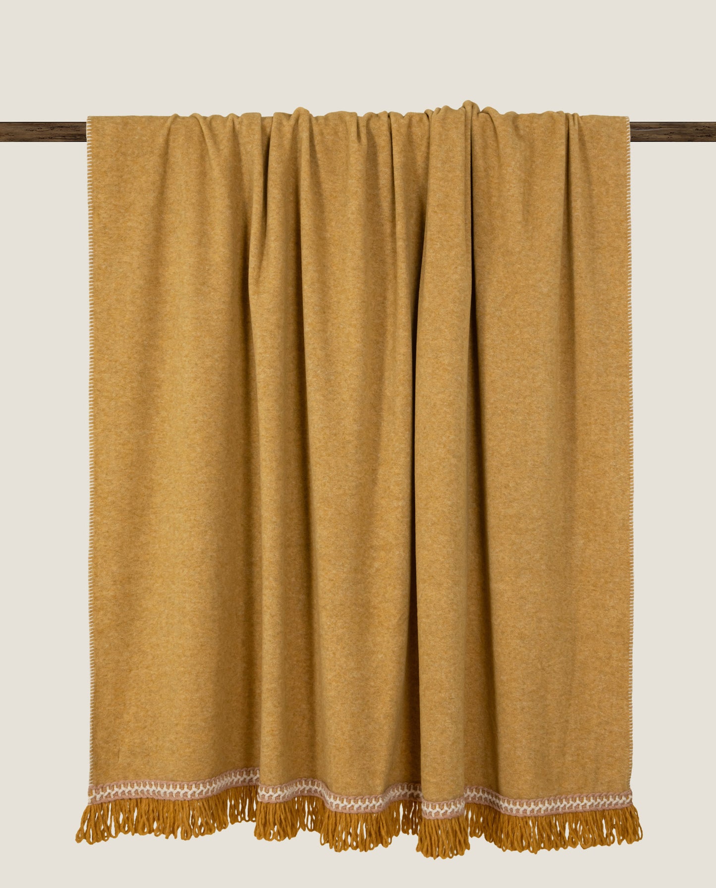 Rousseau Zafferano - Plaid con Frange in Soft Bamboo GRS
