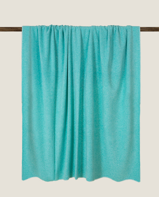 Plaid in soft bamboo color Giada con punto cavallo