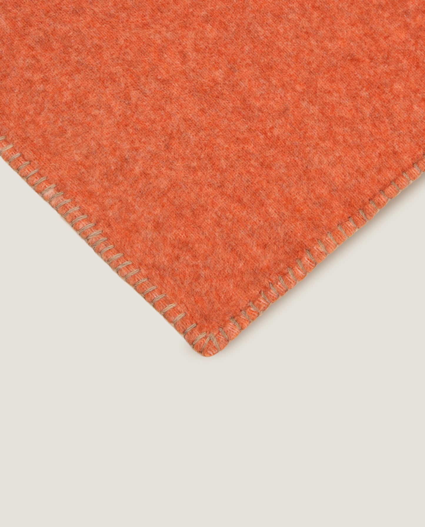 plaid in soft bamboo grs con punto cavallo sellerie color apricot
