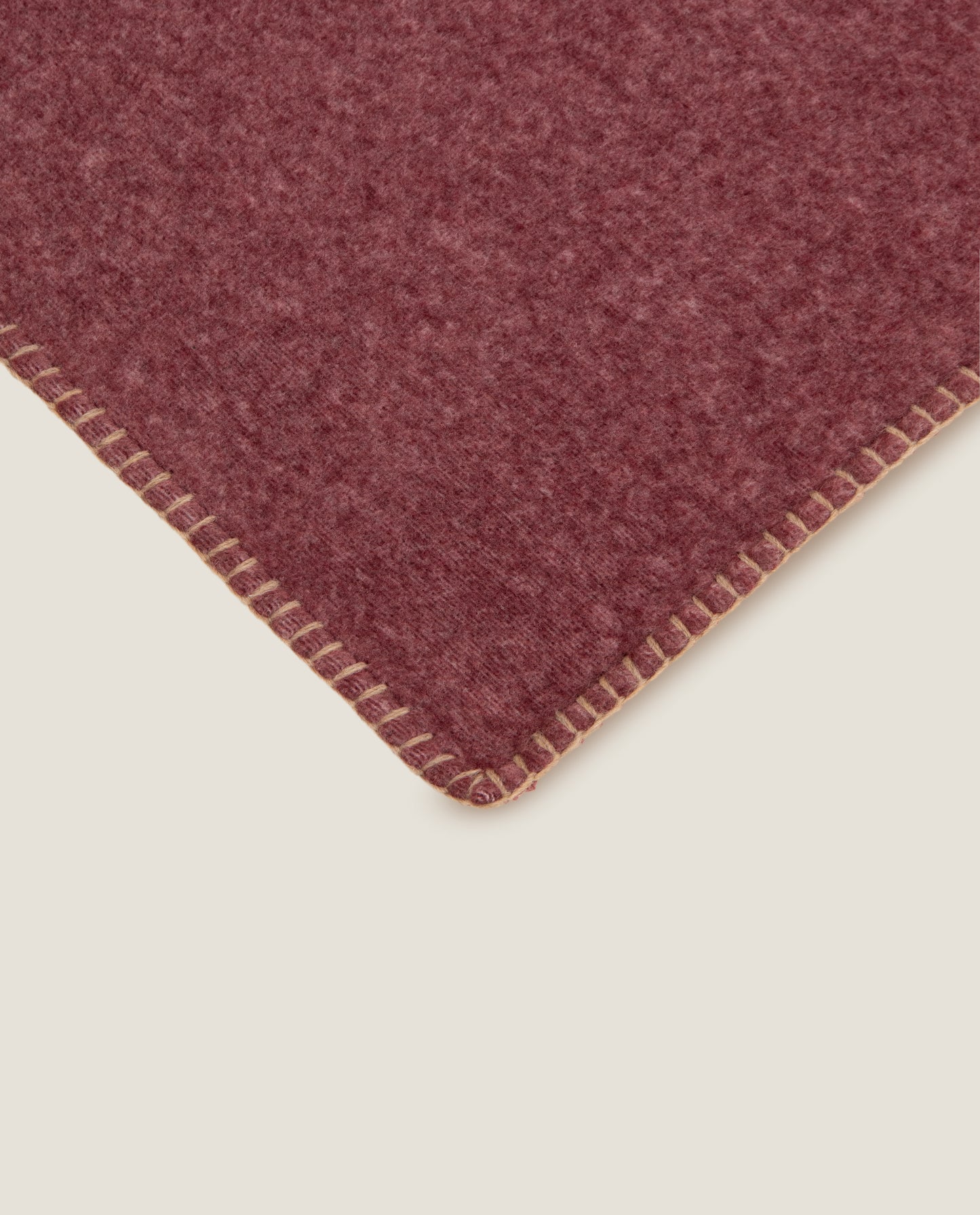 plaid in soft bamboo grs con punto cavallo sellerie color burgundy