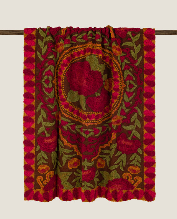 Spanish Rose - Woolmark-Certified Boiled Merino Wool Throw