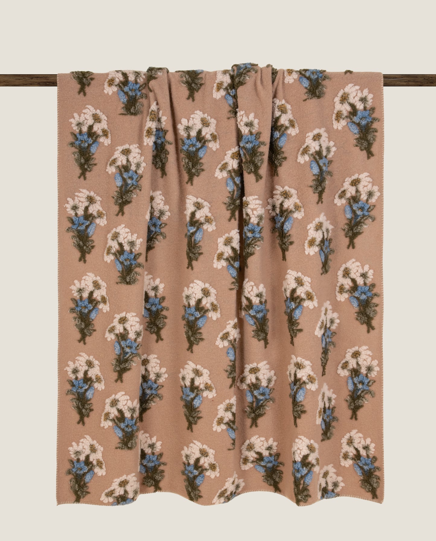 Bunch Of Flowers Beige – Easy Boiled Wool Plaid