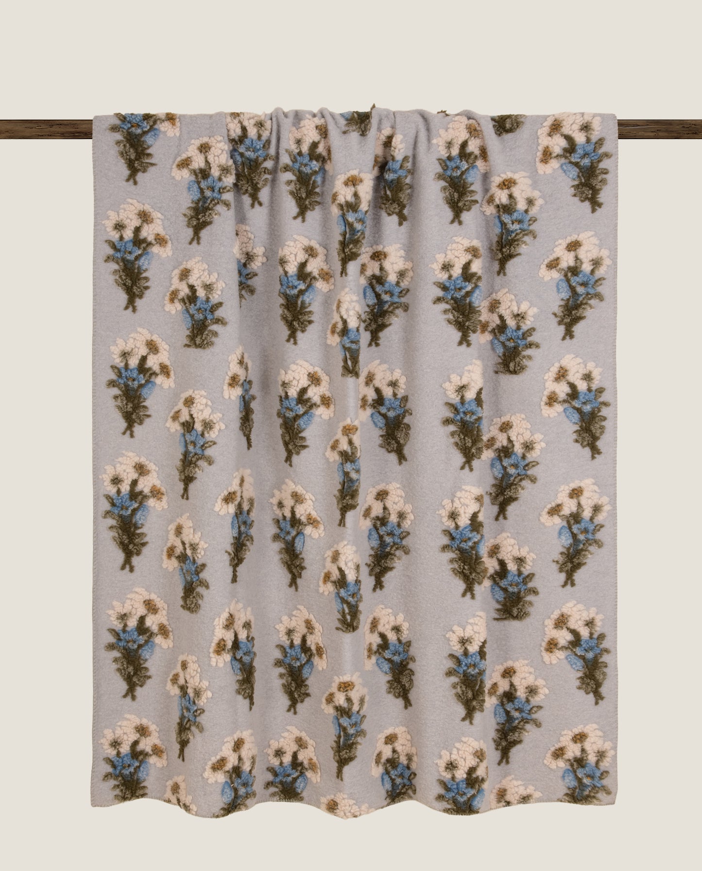 Bunch Of Flowers Gray – Easy Boiled Wool Plaid