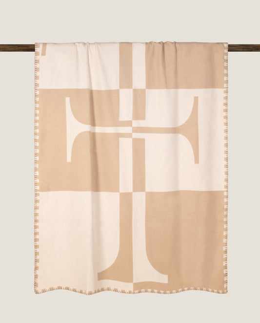 plaid tessuto in cotone con punto cavallo sellerie