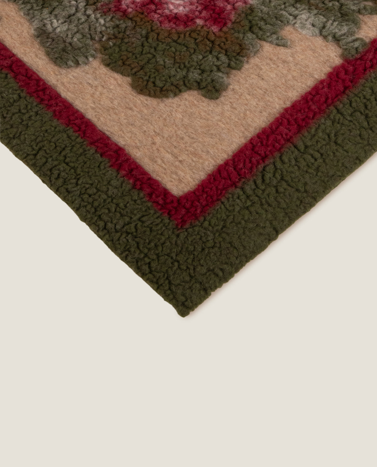 Greenery - Merino Boiled Wool Plaid