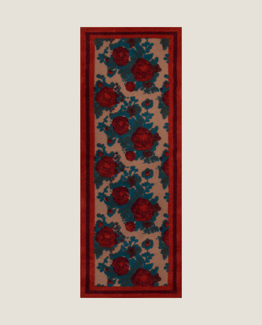 tappeto runner dal motivo floreale