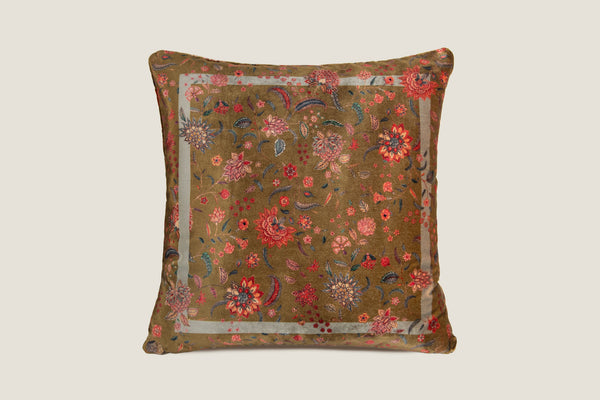 Cuscino 50x50 in Velluto stampato con motivo esotico