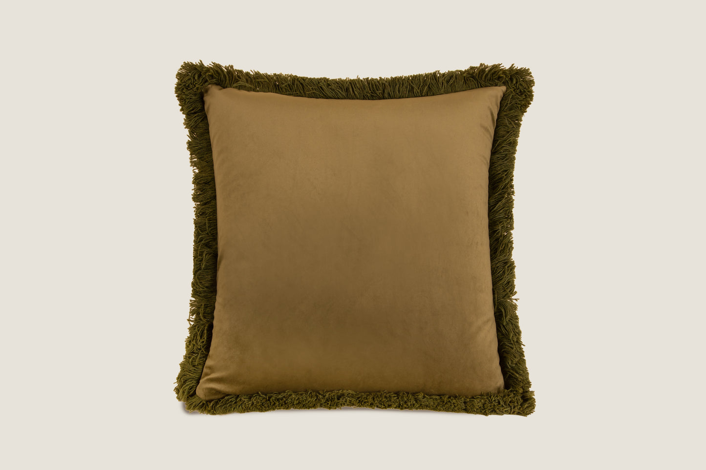 cuscino con bordo marabù verde