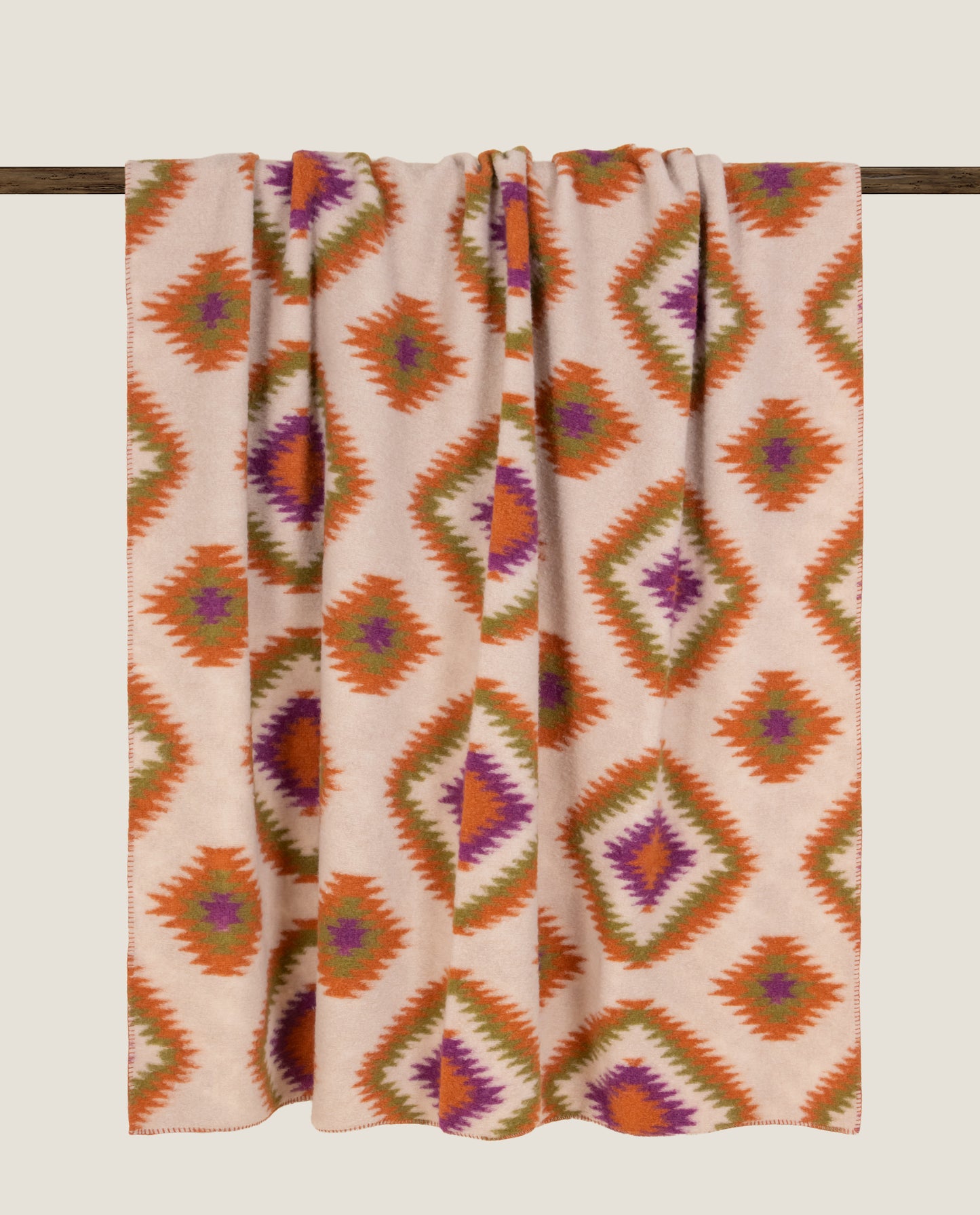 Mary Native Beige – Plain Boiled Wool Plaid