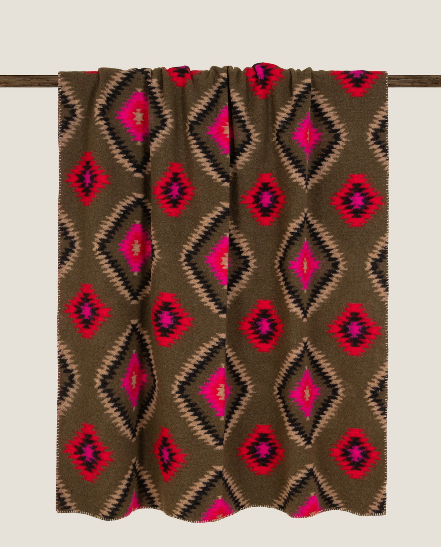 plaid in lana cotta piana