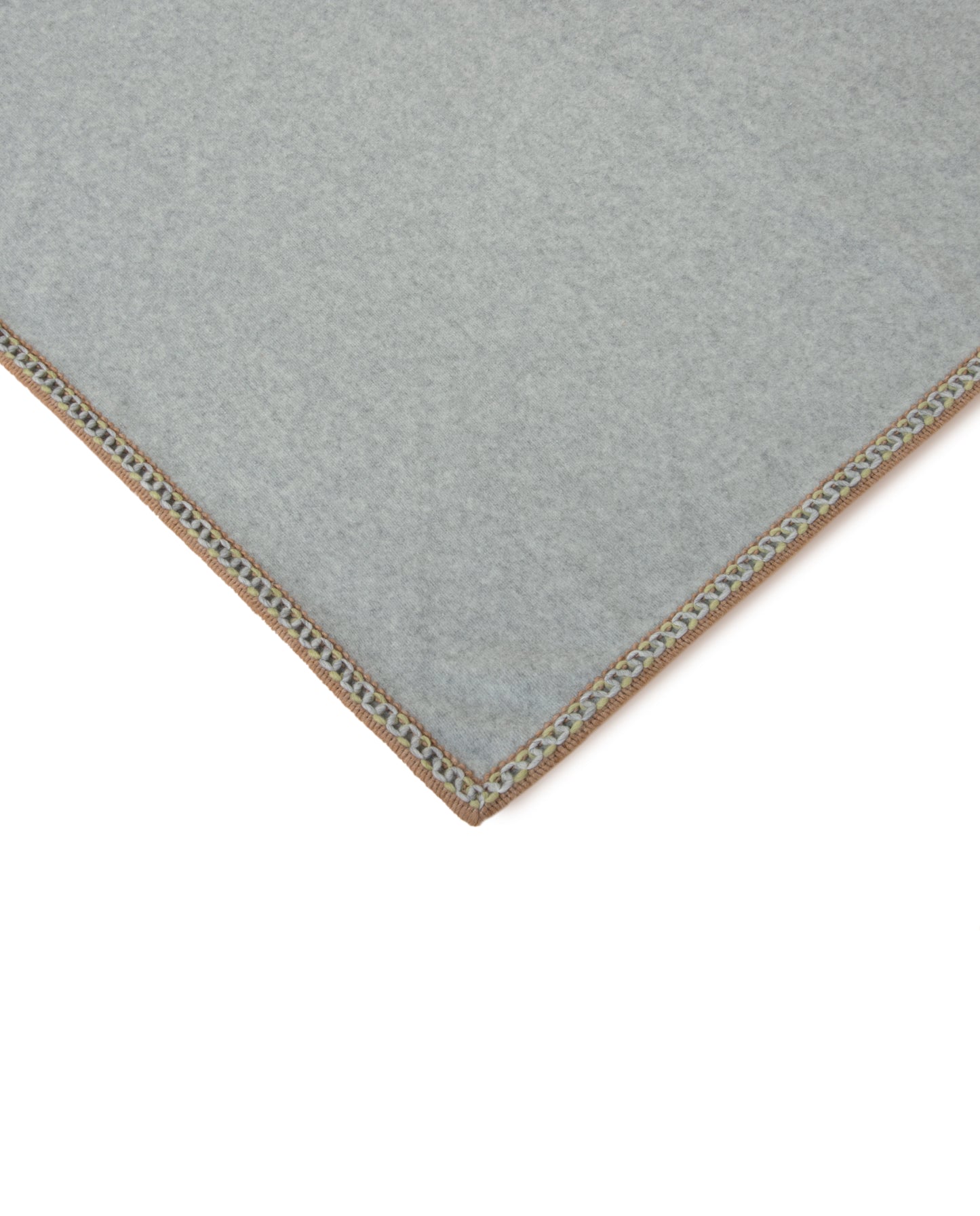 plaid in soft bamboo grs con cornice cocò color Grigio perla
