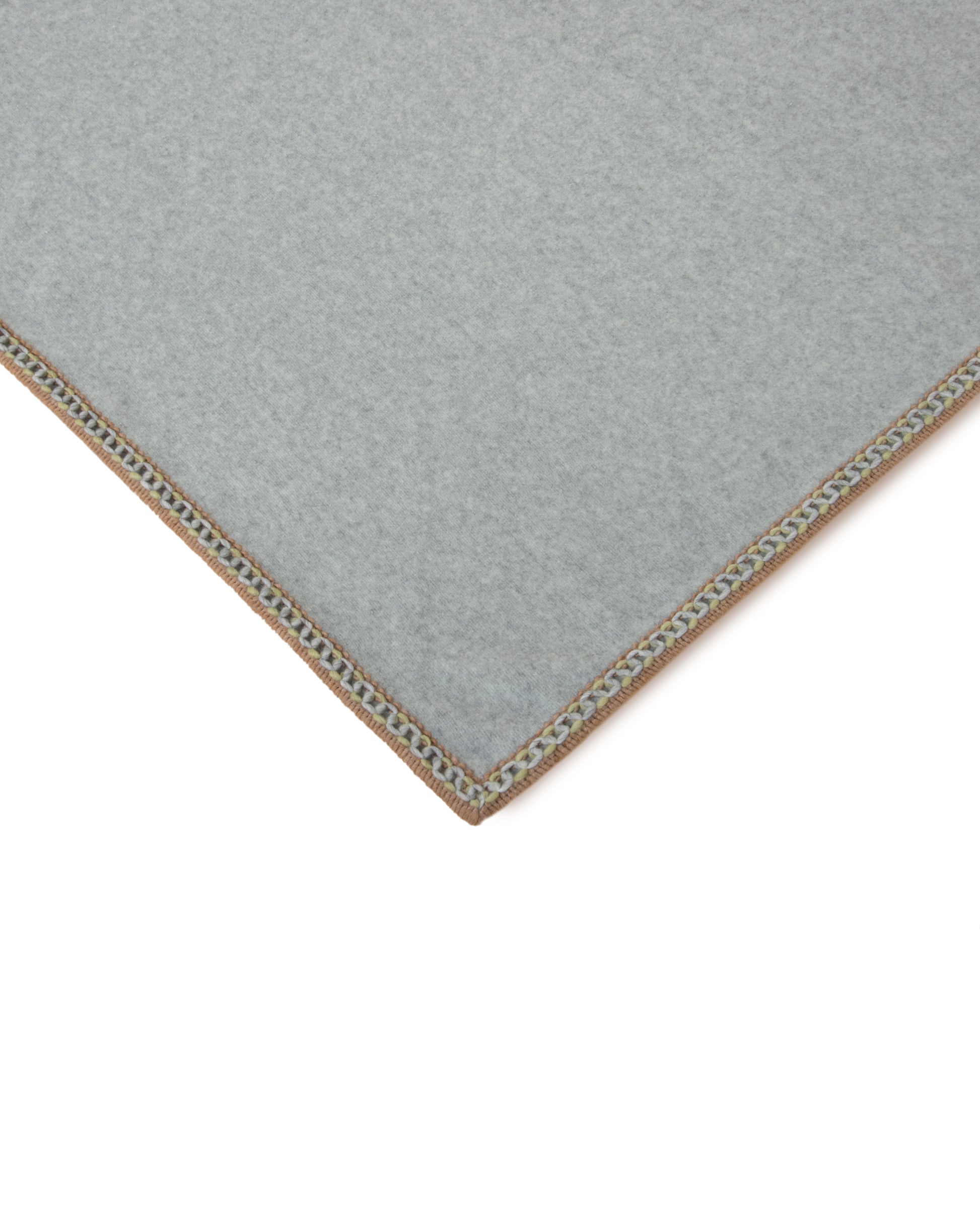 plaid in soft bamboo grs con cornice cocò color Grigio perla