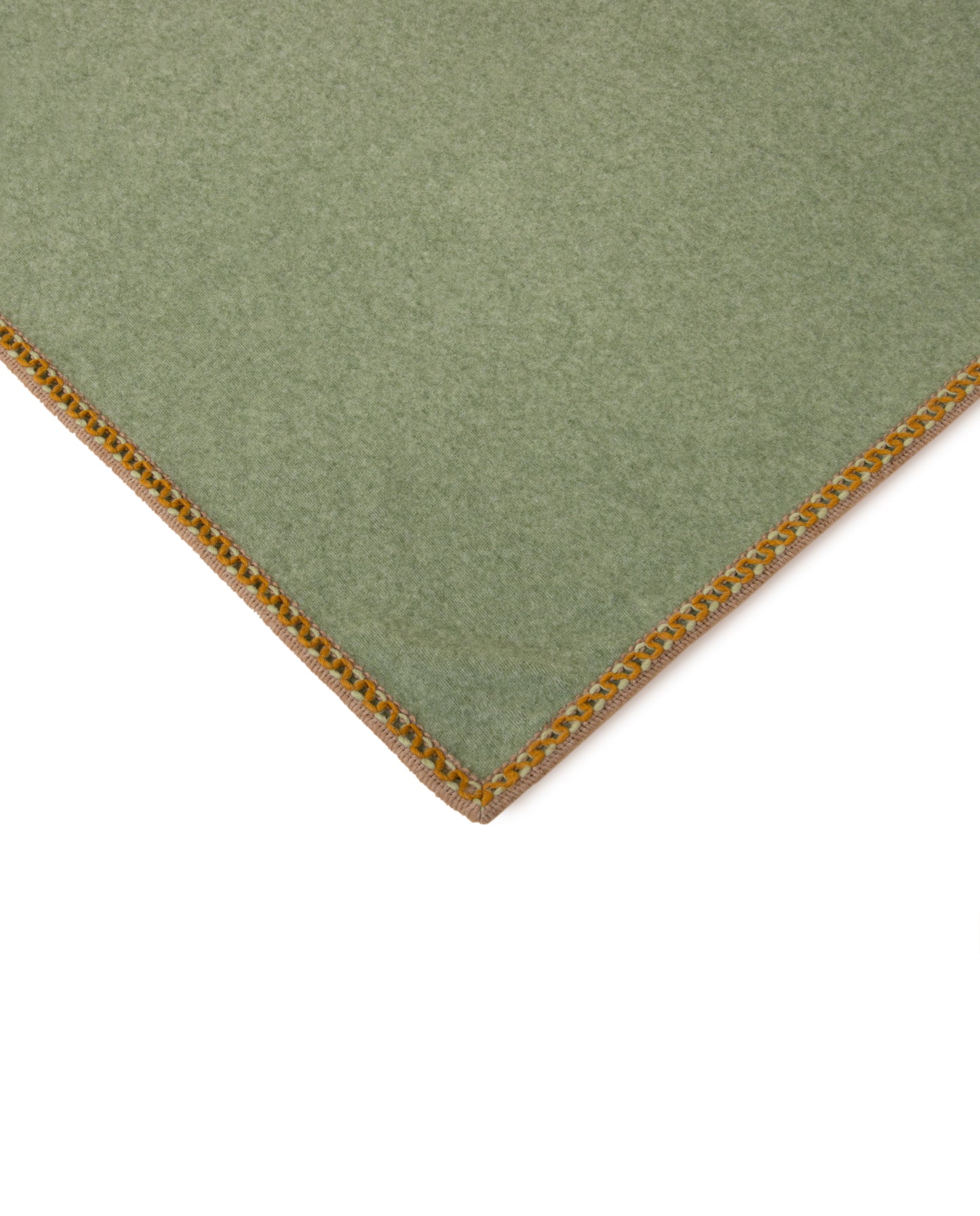 plaid in soft bamboo grs con cornice cocò color muschio