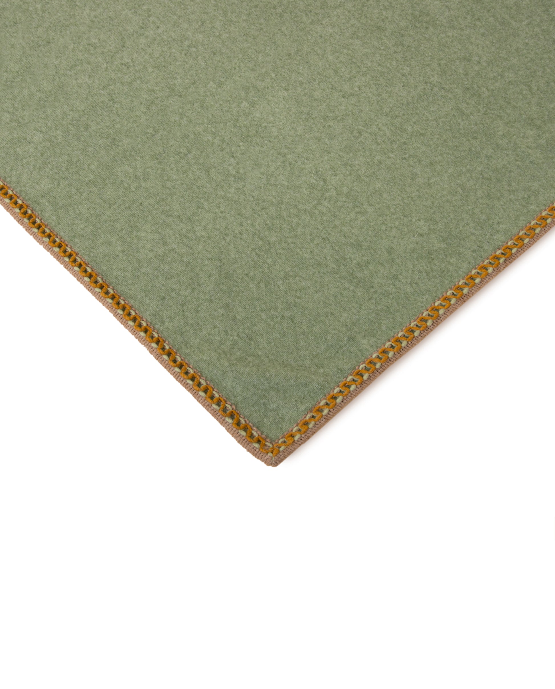 plaid in soft bamboo grs con cornice cocò color muschio