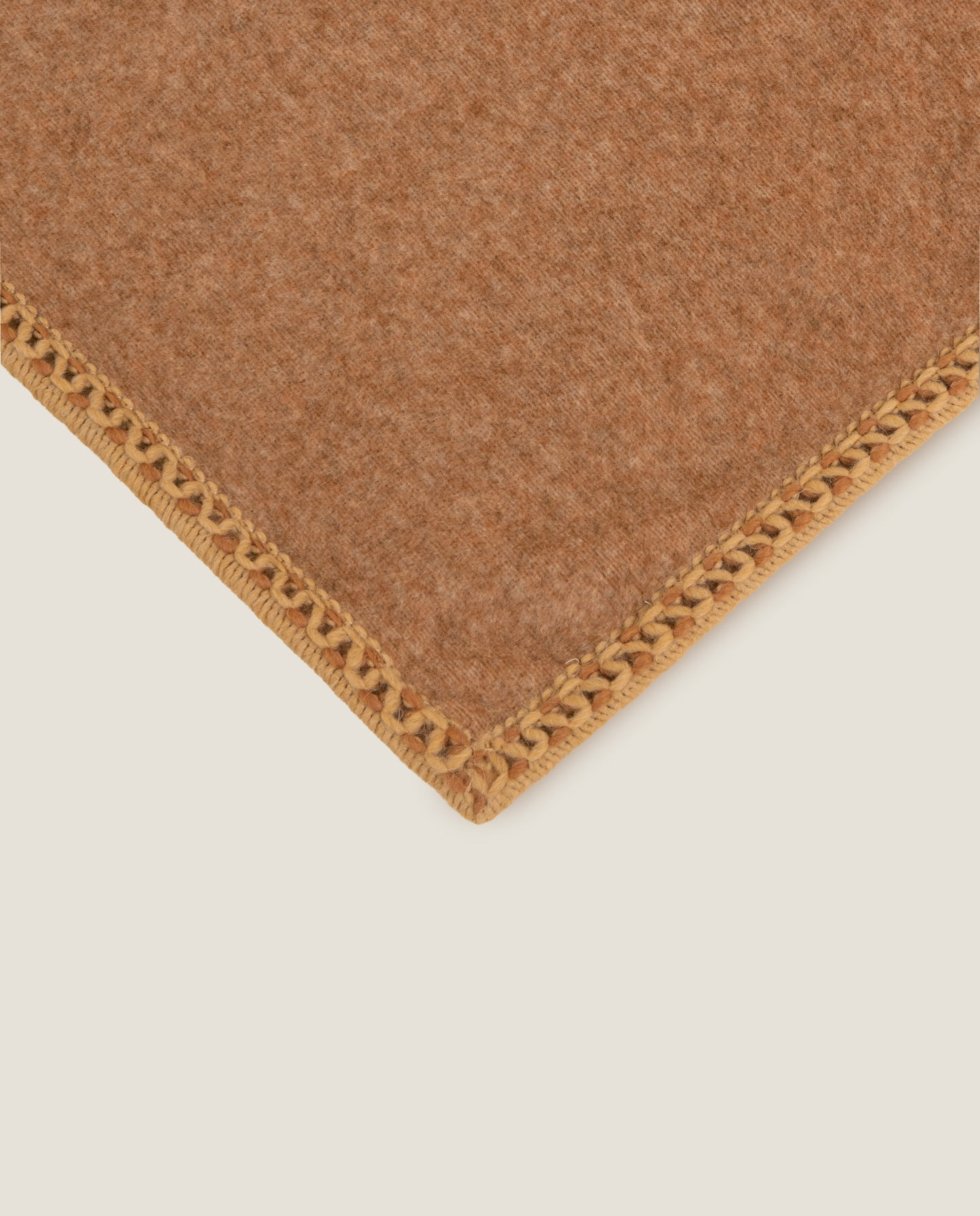 plaid in soft bamboo grs con cornice cocò color cofee&milk