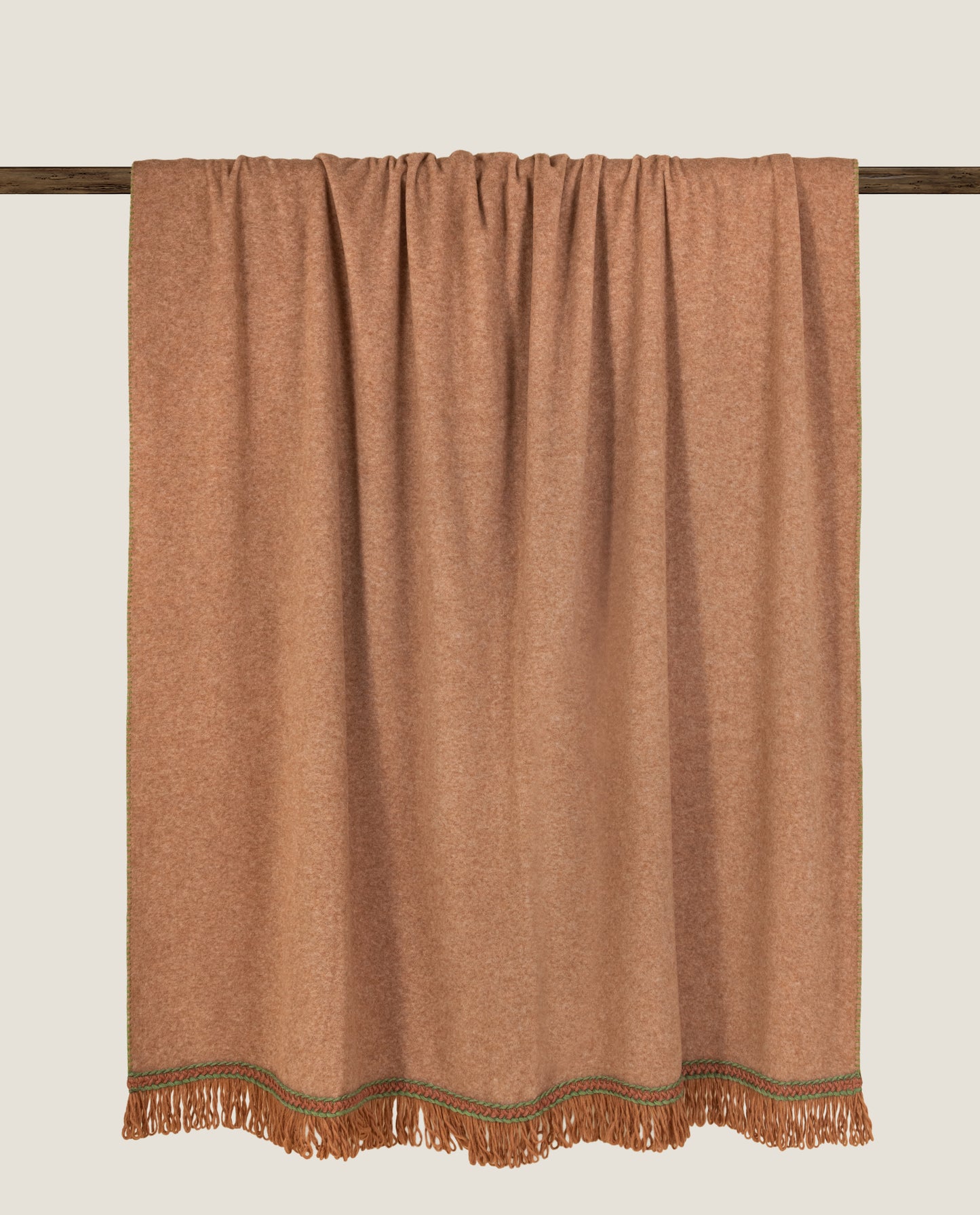 Plaid in soft bamboo grs con frangia matisse color coffee&milk