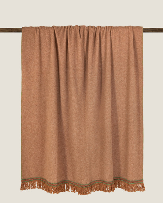 Plaid in soft bamboo grs con frangia matisse color coffee&milk