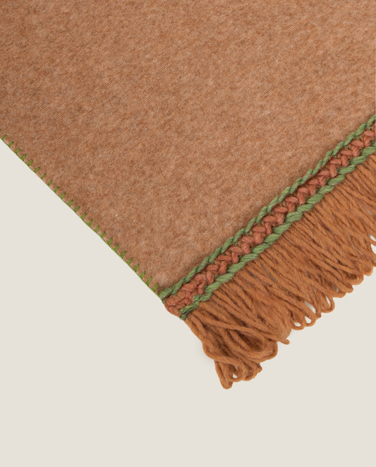 Plaid in soft bamboo grs con frangia matisse color coffee&milk