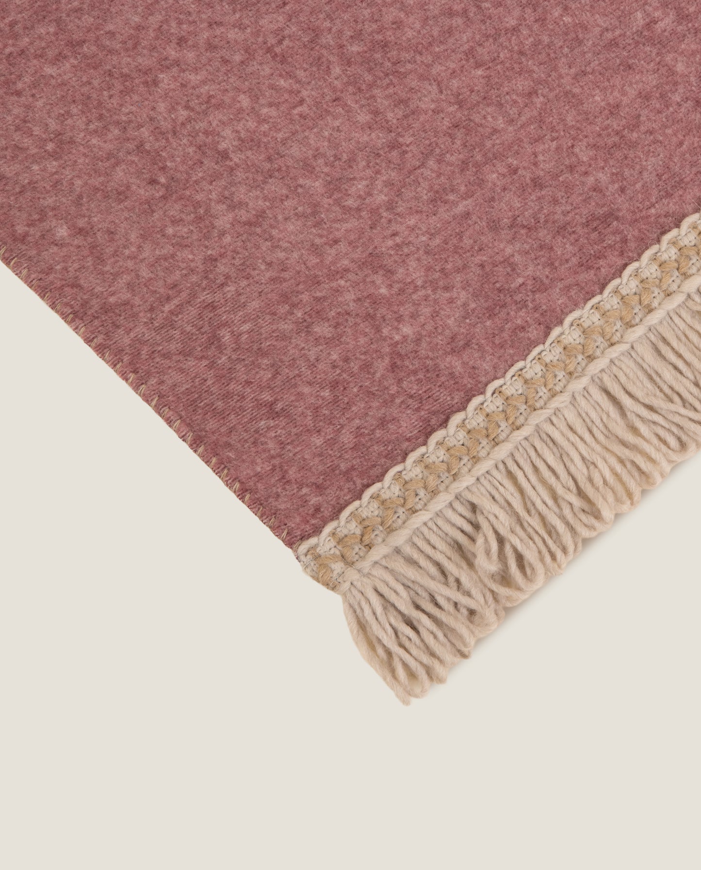 Plaid con Frangia Rousseau color Granata