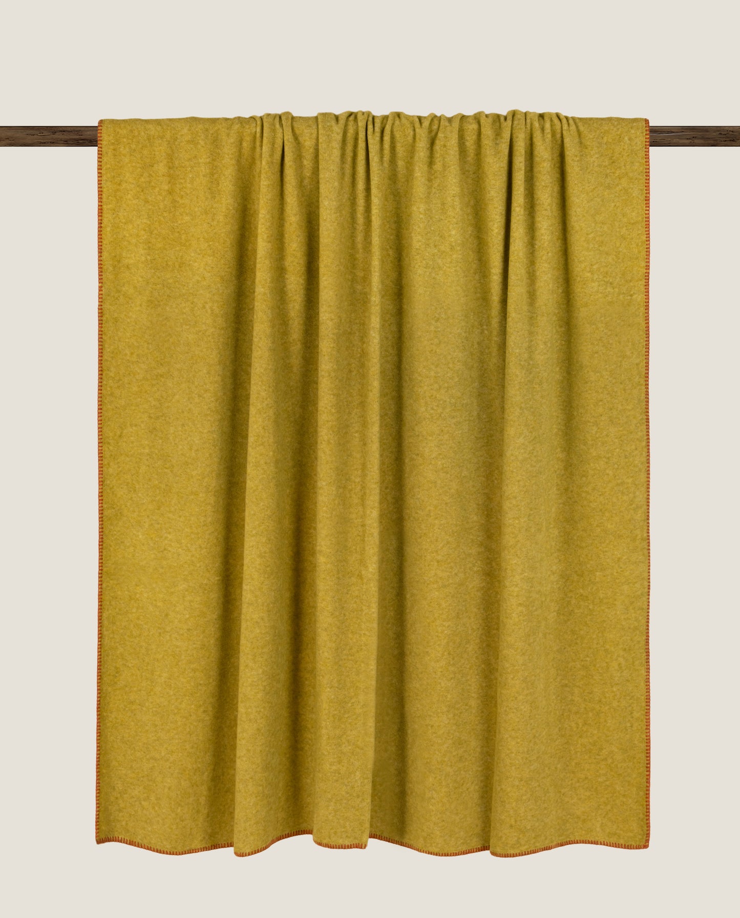 plaid in soft bamboo grs con punto cavallo sellerie color olio