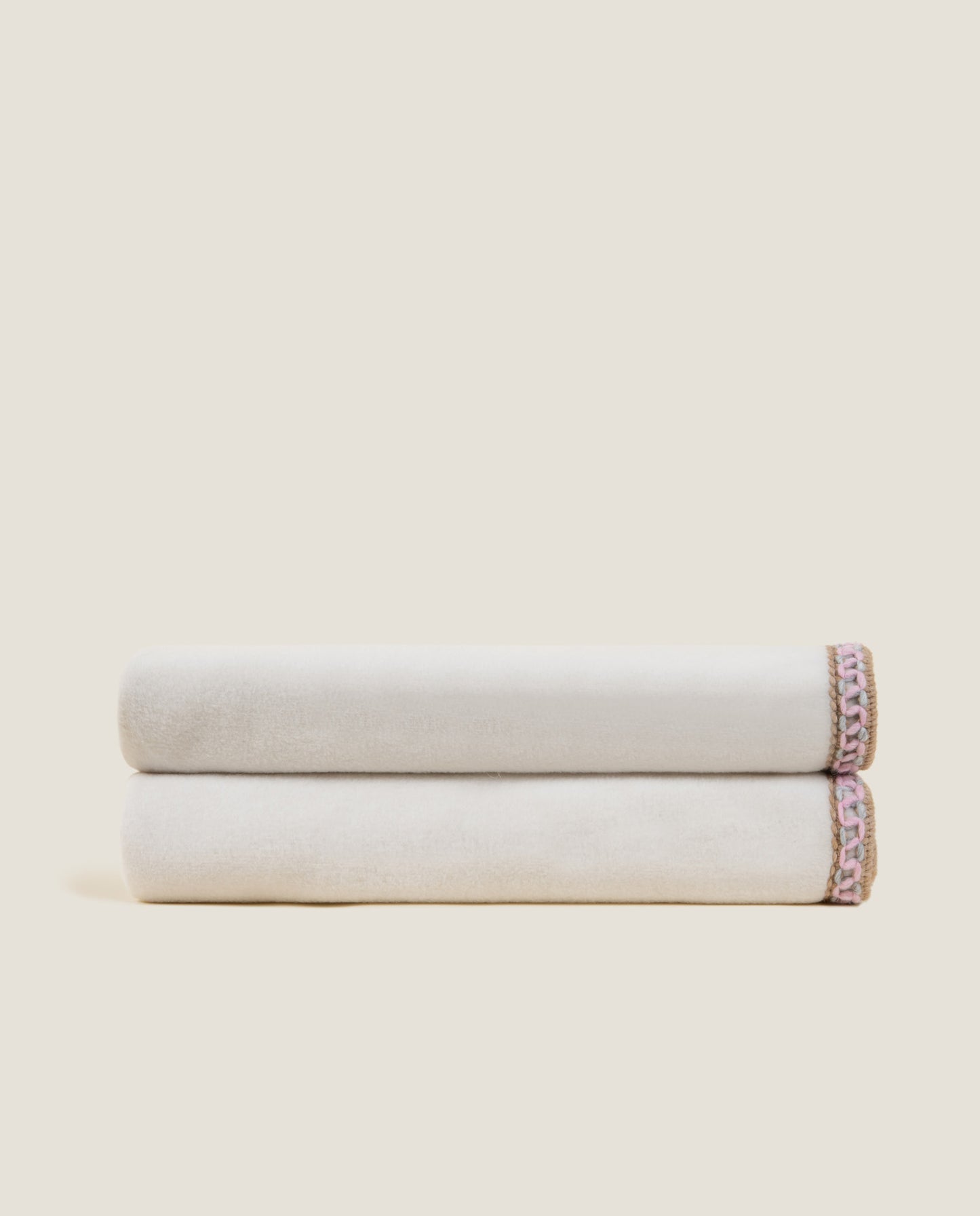 Coco' Neve - Plaid in Soft Bamboo GRS con Bordo Artigianale