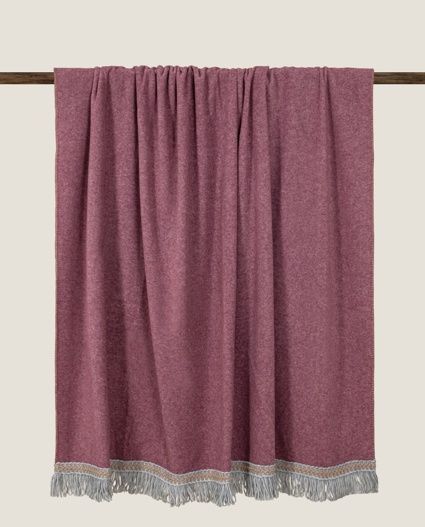 Rousseau Granata - Plaid con Frange in Soft Bamboo GRS